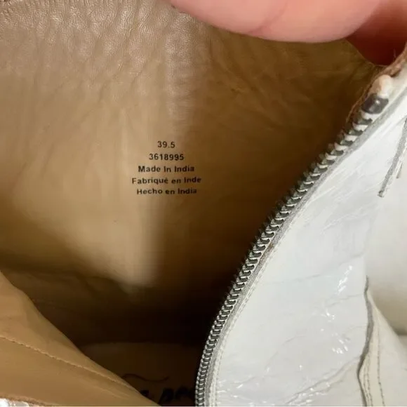 NEW Free People White Frontier Patent Leather Western Boots 9 EUR 39.5 - Picture 10 of 13
